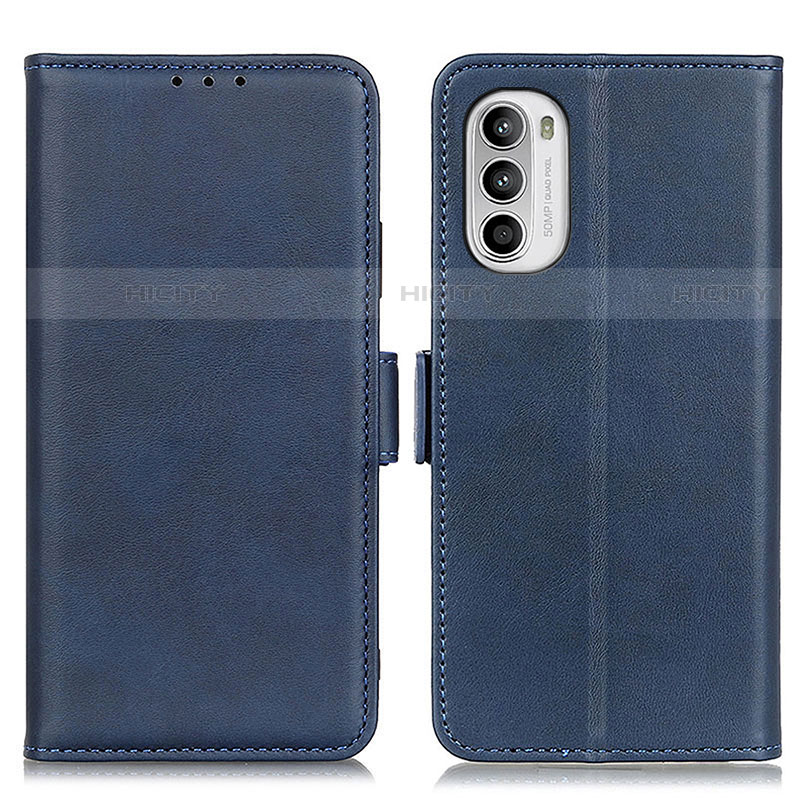 Handytasche Stand Schutzhülle Flip Leder Hülle M15L für Motorola Moto Edge (2022) 5G Blau