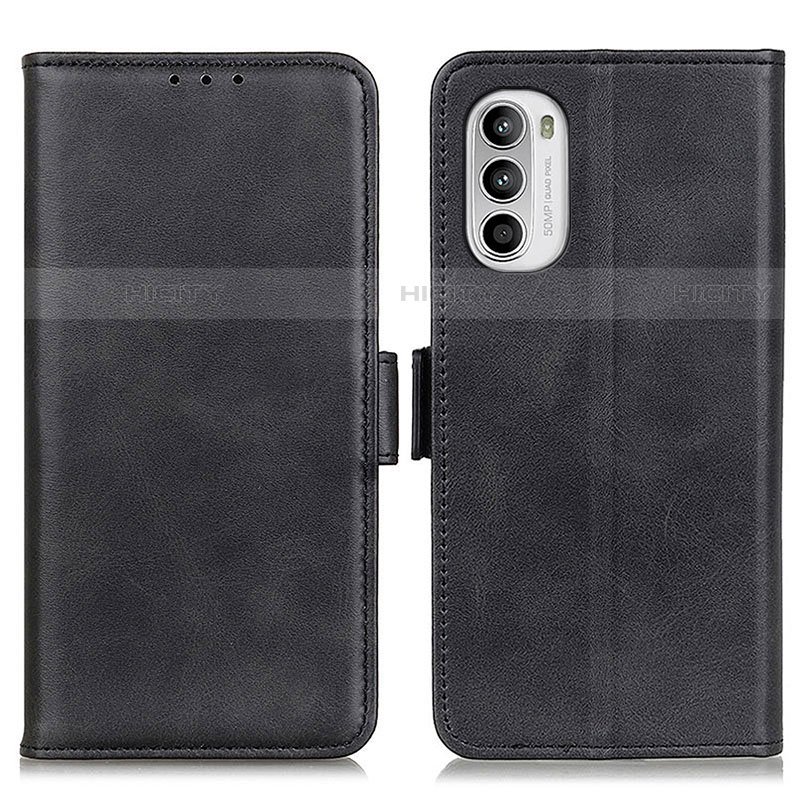 Handytasche Stand Schutzhülle Flip Leder Hülle M15L für Motorola Moto G71s 5G Schwarz