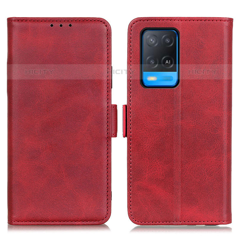 Handytasche Stand Schutzhülle Flip Leder Hülle M15L für Oppo A54 4G Rot Plus