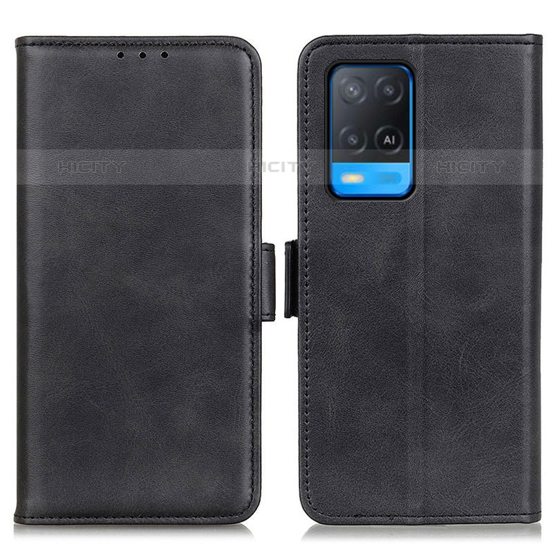 Handytasche Stand Schutzhülle Flip Leder Hülle M15L für Oppo A54 4G Schwarz