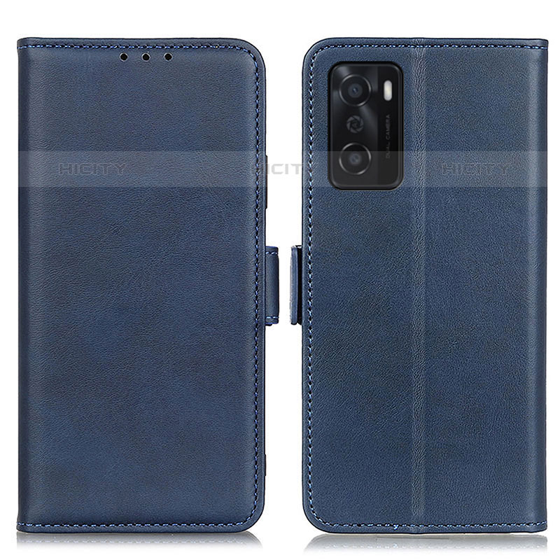 Handytasche Stand Schutzhülle Flip Leder Hülle M15L für Oppo A55S 5G Blau Plus