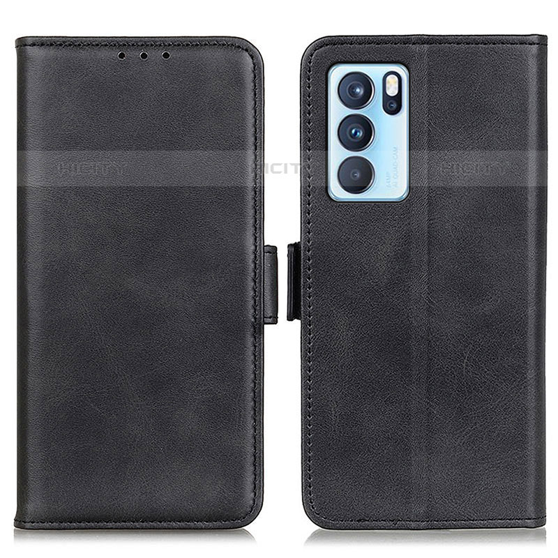 Handytasche Stand Schutzhülle Flip Leder Hülle M15L für Oppo Reno6 Pro 5G India Schwarz Plus