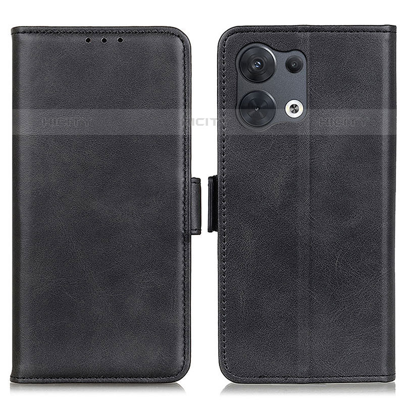 Handytasche Stand Schutzhülle Flip Leder Hülle M15L für Oppo Reno8 5G Schwarz