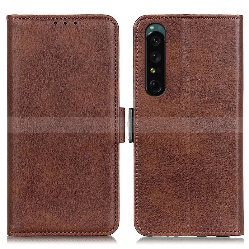 Handytasche Stand Schutzhülle Flip Leder Hülle M15L für Sony Xperia 1 IV Braun