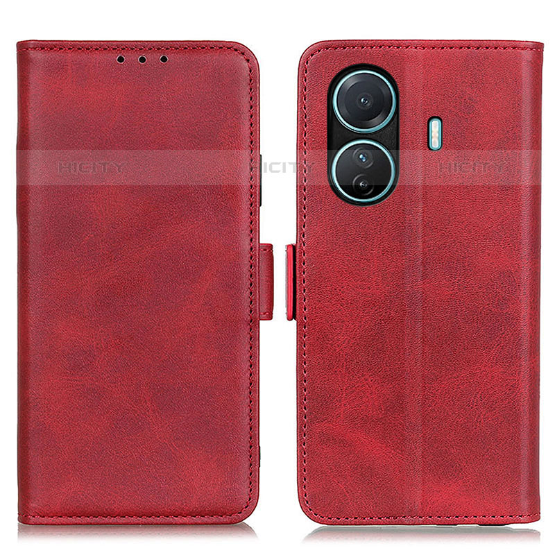 Handytasche Stand Schutzhülle Flip Leder Hülle M15L für Vivo iQOO Z6 Pro 5G Rot Plus