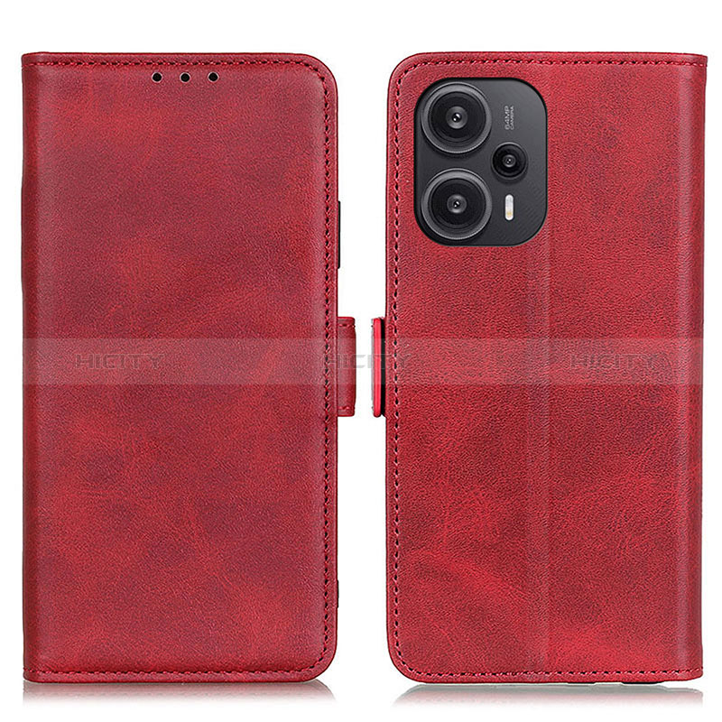 Handytasche Stand Schutzhülle Flip Leder Hülle M15L für Xiaomi Poco F5 5G Rot Plus