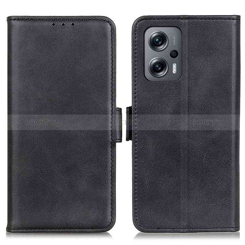 Handytasche Stand Schutzhülle Flip Leder Hülle M15L für Xiaomi Redmi K50i 5G Schwarz