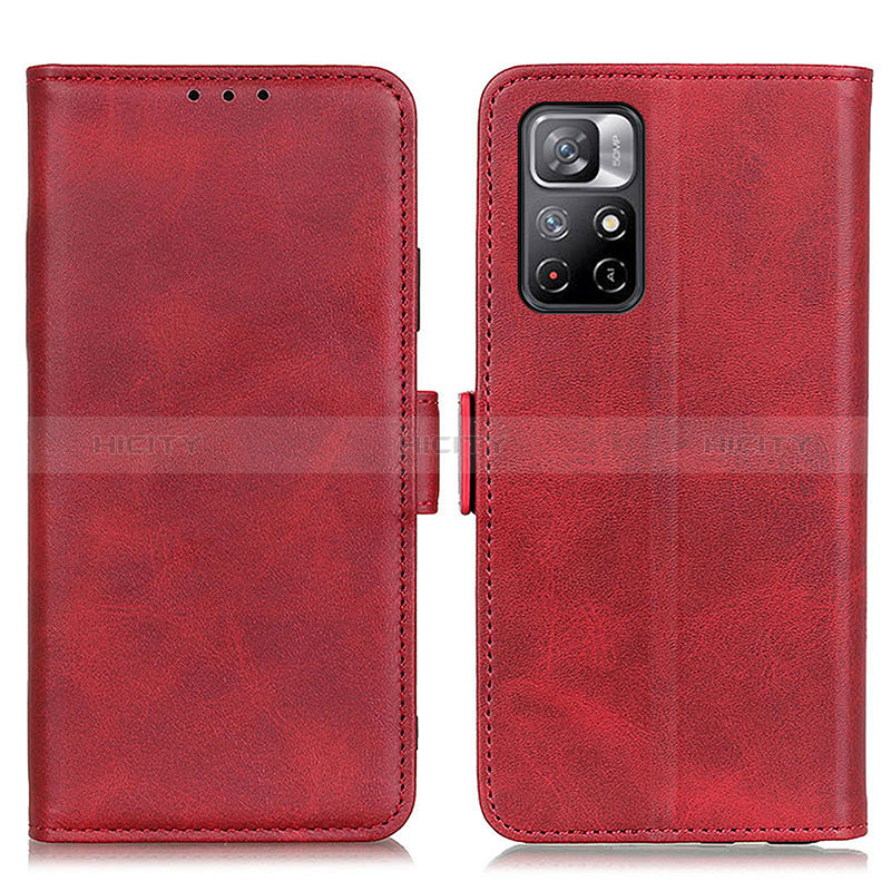 Handytasche Stand Schutzhülle Flip Leder Hülle M15L für Xiaomi Redmi Note 11 5G Rot Plus