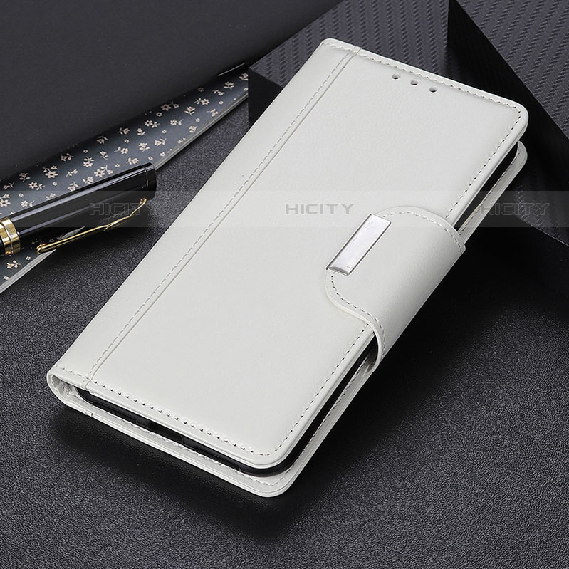 Handytasche Stand Schutzhülle Flip Leder Hülle M22L für Samsung Galaxy S21 Plus 5G Weiß