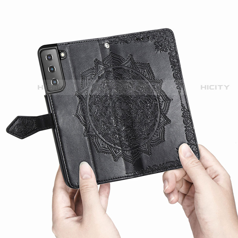 Handytasche Stand Schutzhülle Flip Leder Hülle Modisch Muster A01D für Samsung Galaxy S21 5G