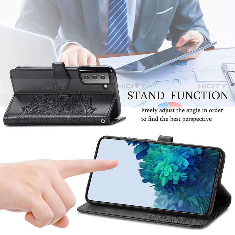 Handytasche Stand Schutzhülle Flip Leder Hülle Modisch Muster A01D für Samsung Galaxy S21 5G