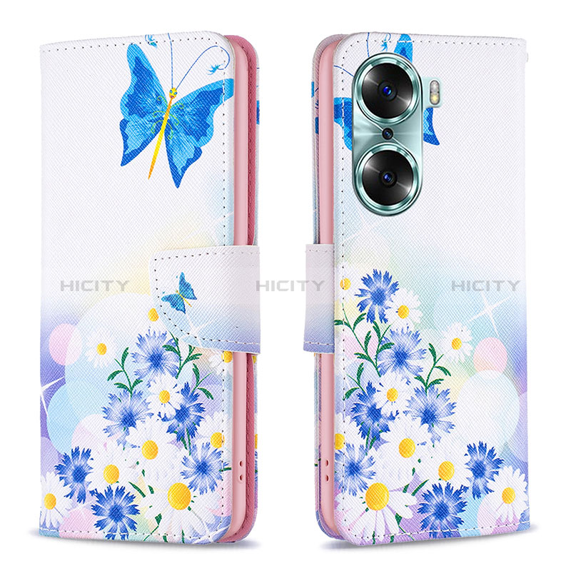 Handytasche Stand Schutzhülle Flip Leder Hülle Modisch Muster B01F für Huawei Honor 60 Pro 5G groß