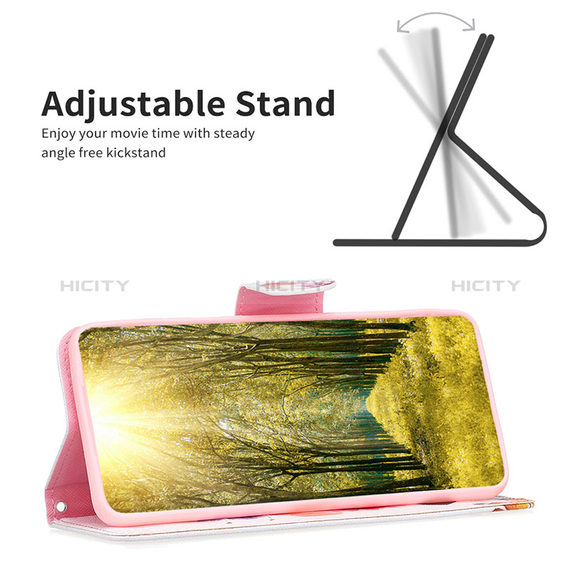 Handytasche Stand Schutzhülle Flip Leder Hülle Modisch Muster B01F für Oppo A57 5G groß