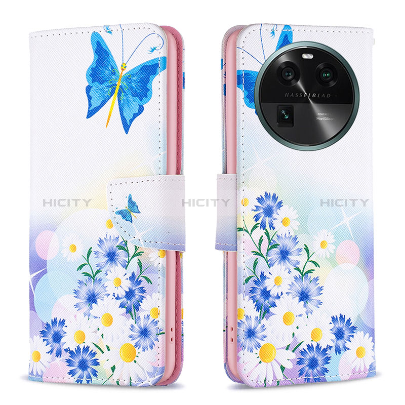 Handytasche Stand Schutzhülle Flip Leder Hülle Modisch Muster B01F für Oppo Find X6 Pro 5G