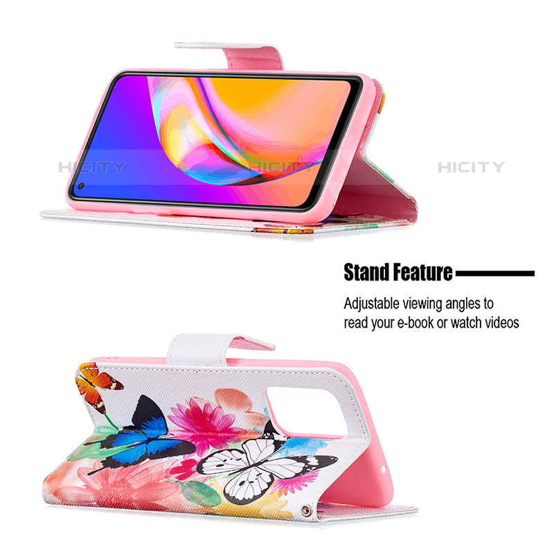 Handytasche Stand Schutzhülle Flip Leder Hülle Modisch Muster B01F für Oppo Reno5 Z 5G