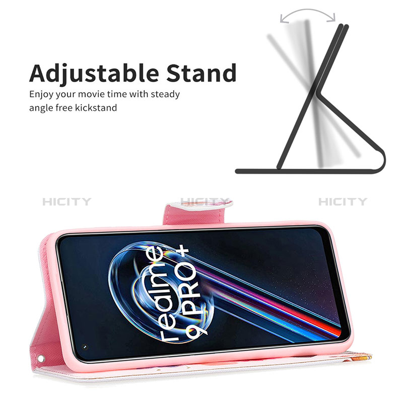 Handytasche Stand Schutzhülle Flip Leder Hülle Modisch Muster B01F für Realme 9 4G