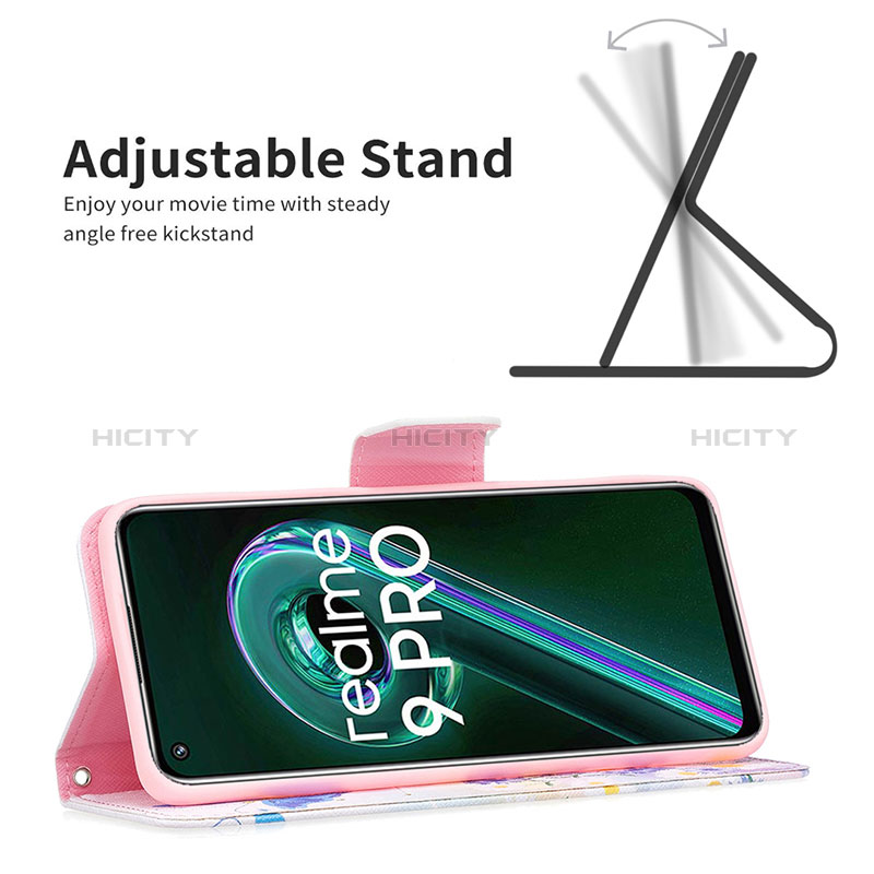 Handytasche Stand Schutzhülle Flip Leder Hülle Modisch Muster B01F für Realme 9 5G