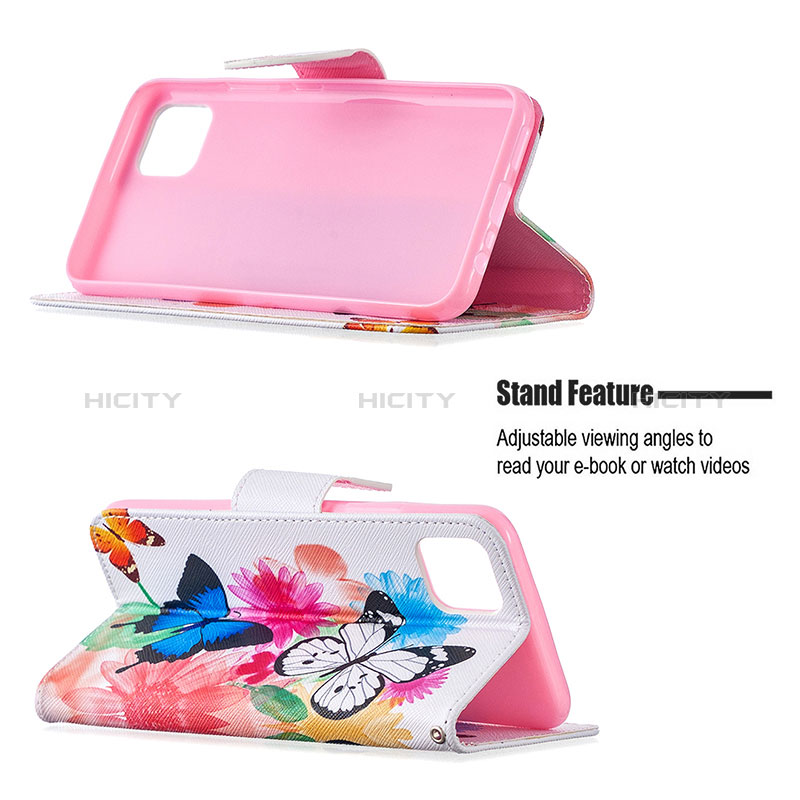 Handytasche Stand Schutzhülle Flip Leder Hülle Modisch Muster B01F für Realme C20A groß