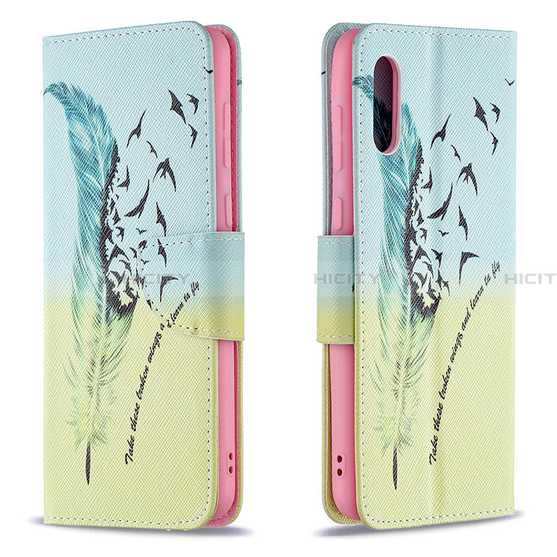 Handytasche Stand Schutzhülle Flip Leder Hülle Modisch Muster B01F für Samsung Galaxy A02