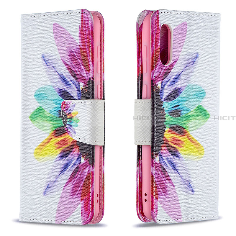 Handytasche Stand Schutzhülle Flip Leder Hülle Modisch Muster B01F für Samsung Galaxy A02 Plusfarbig Plus