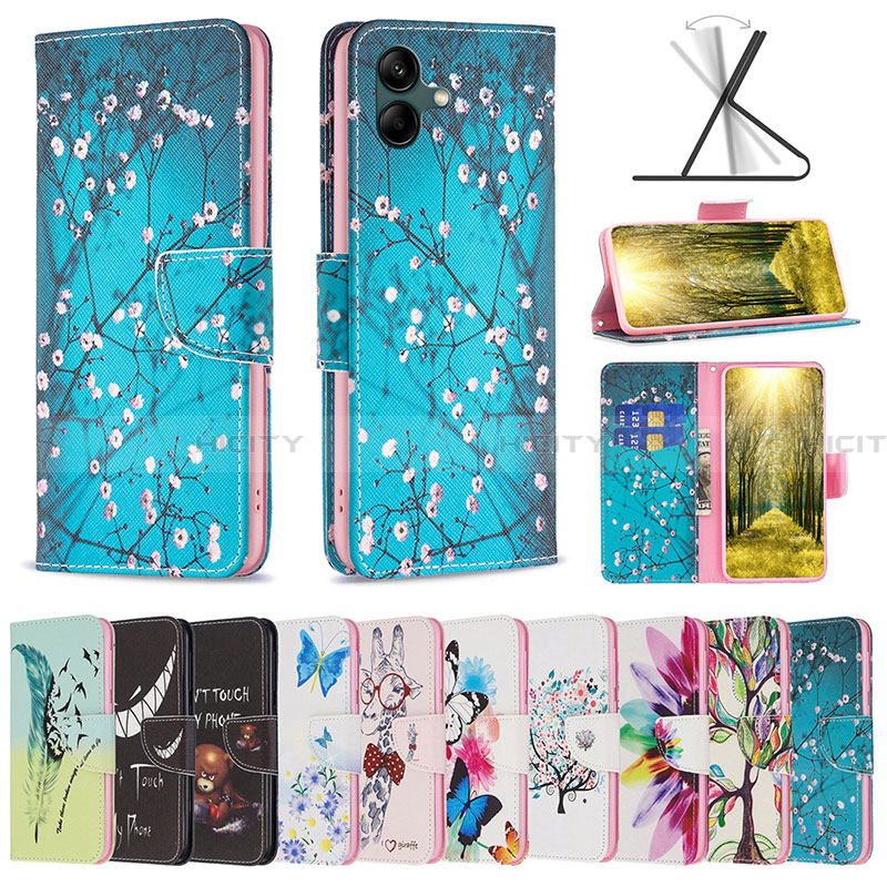 Handytasche Stand Schutzhülle Flip Leder Hülle Modisch Muster B01F für Samsung Galaxy A04 4G