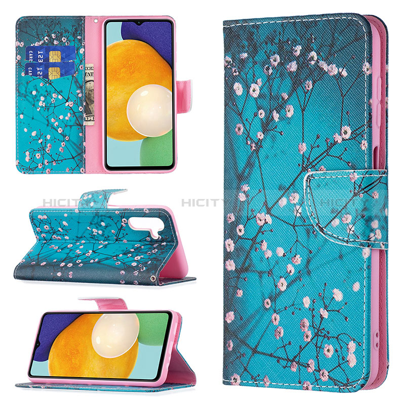 Handytasche Stand Schutzhülle Flip Leder Hülle Modisch Muster B01F für Samsung Galaxy A04s