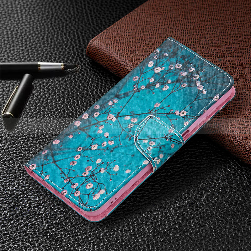 Handytasche Stand Schutzhülle Flip Leder Hülle Modisch Muster B01F für Samsung Galaxy A04s groß