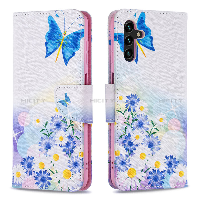 Handytasche Stand Schutzhülle Flip Leder Hülle Modisch Muster B01F für Samsung Galaxy A04s