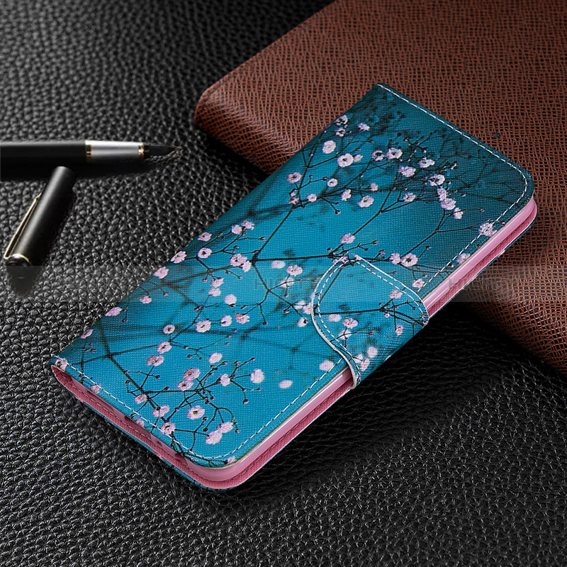 Handytasche Stand Schutzhülle Flip Leder Hülle Modisch Muster B01F für Samsung Galaxy A10s groß