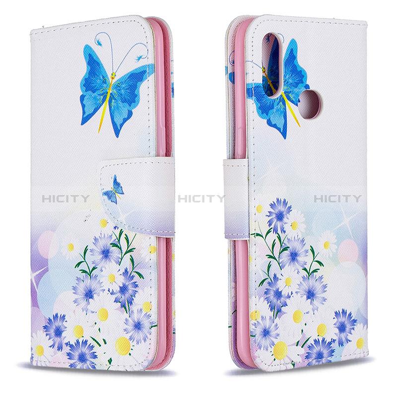 Handytasche Stand Schutzhülle Flip Leder Hülle Modisch Muster B01F für Samsung Galaxy A10s groß