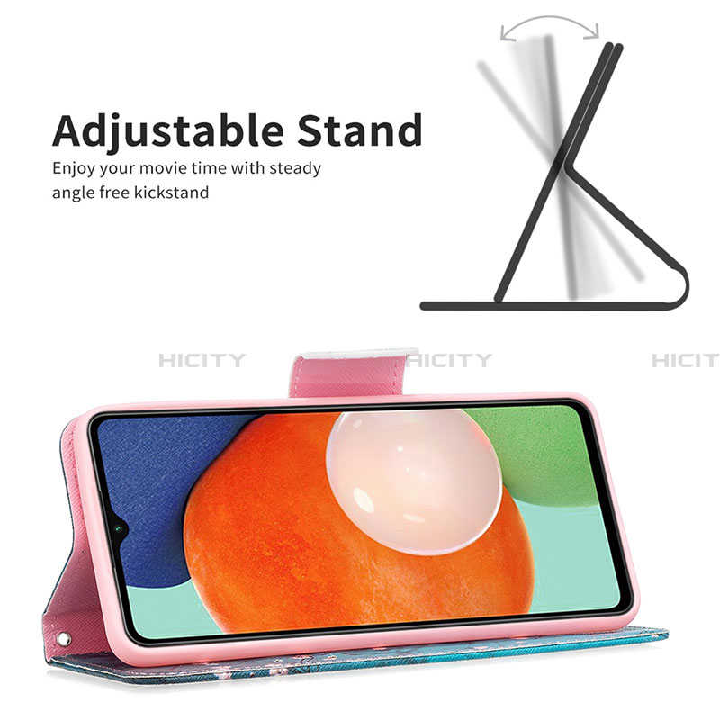 Handytasche Stand Schutzhülle Flip Leder Hülle Modisch Muster B01F für Samsung Galaxy A13 4G groß