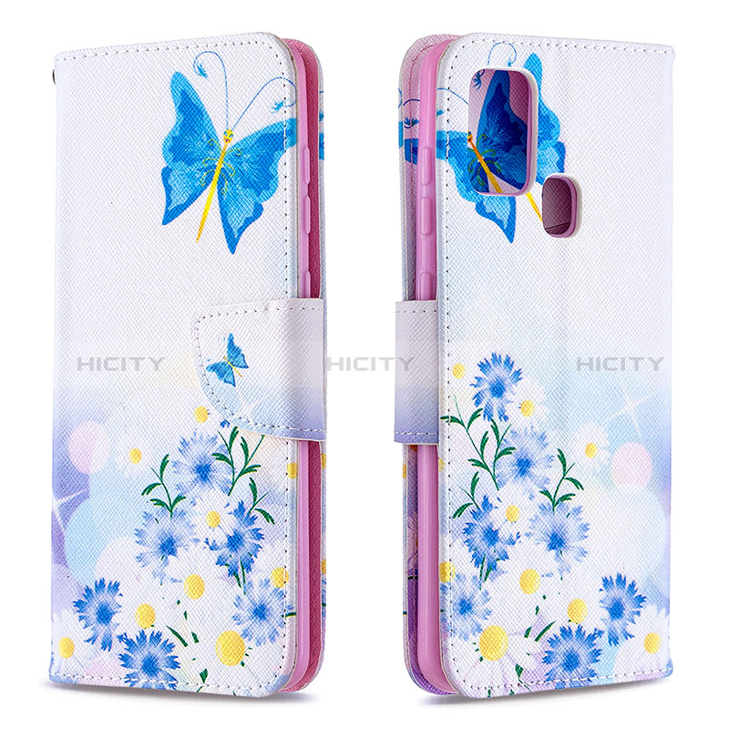 Handytasche Stand Schutzhülle Flip Leder Hülle Modisch Muster B01F für Samsung Galaxy A21s