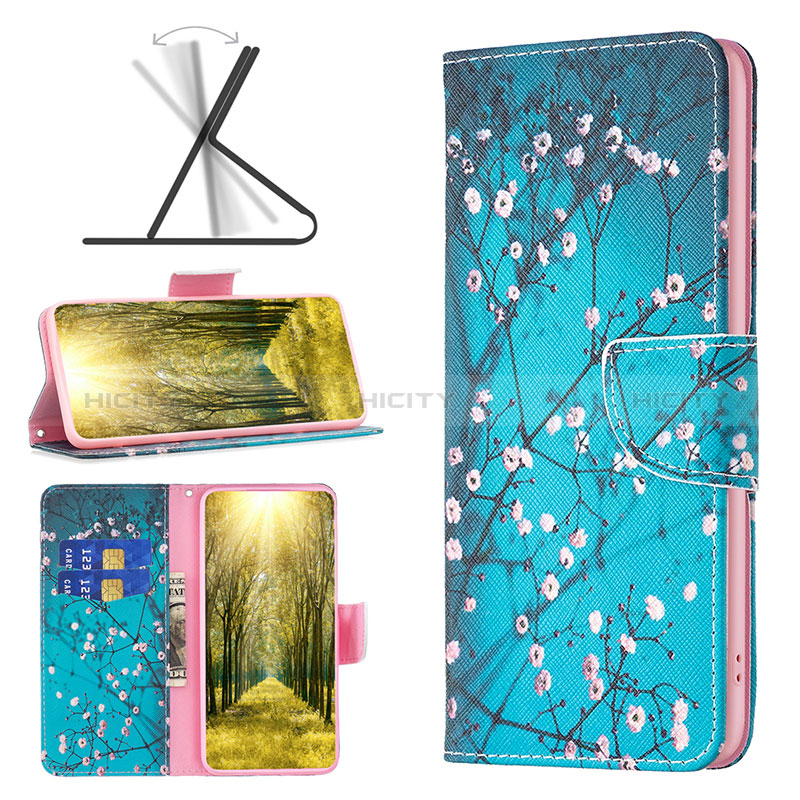 Handytasche Stand Schutzhülle Flip Leder Hülle Modisch Muster B01F für Samsung Galaxy A23e 5G groß