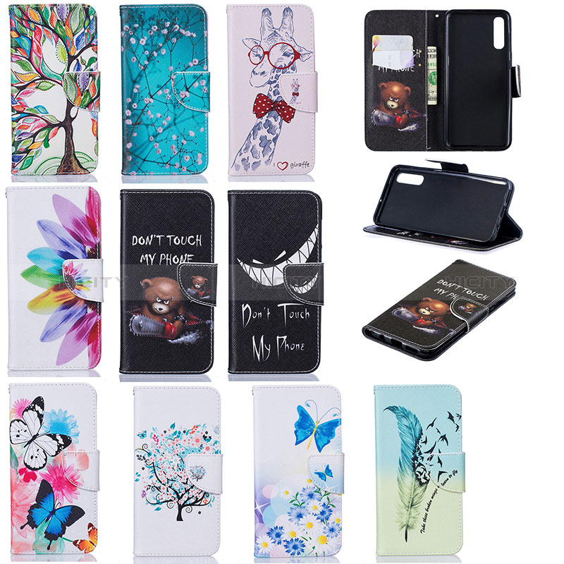 Handytasche Stand Schutzhülle Flip Leder Hülle Modisch Muster B01F für Samsung Galaxy A30S