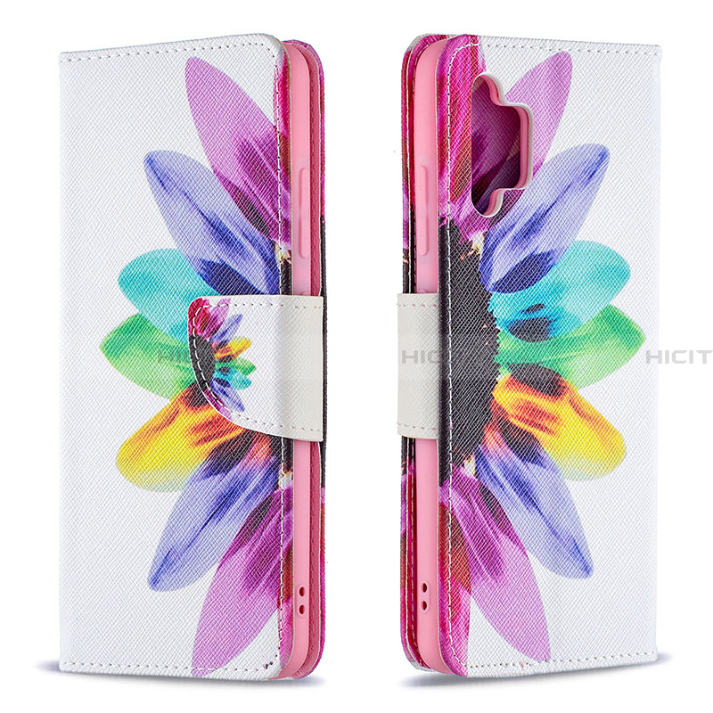 Handytasche Stand Schutzhülle Flip Leder Hülle Modisch Muster B01F für Samsung Galaxy A32 5G groß