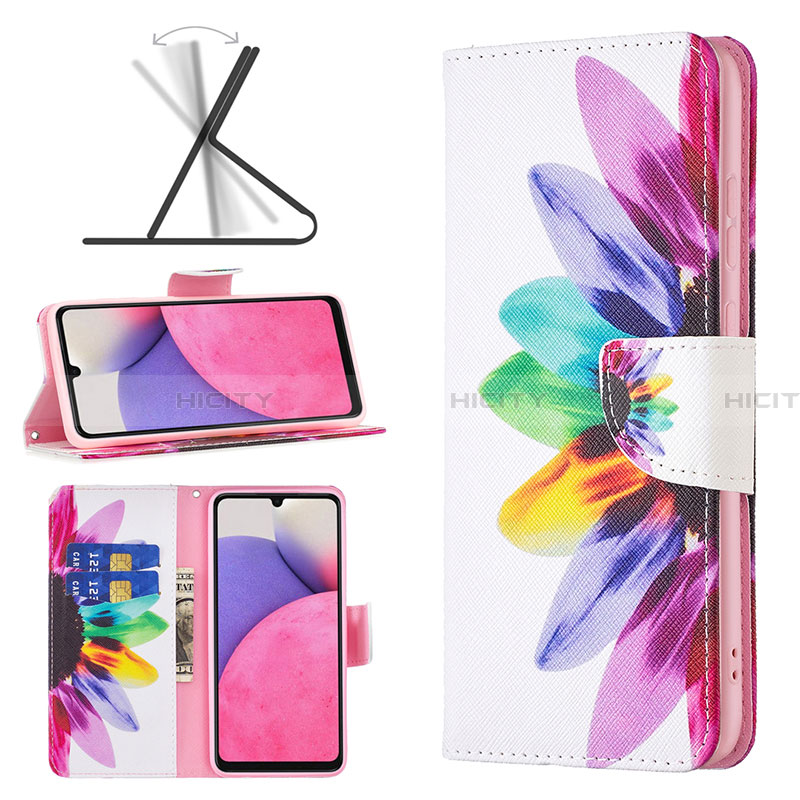 Handytasche Stand Schutzhülle Flip Leder Hülle Modisch Muster B01F für Samsung Galaxy A33 5G