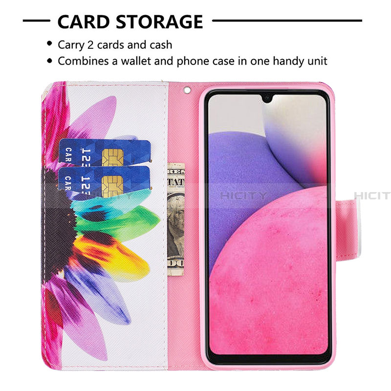 Handytasche Stand Schutzhülle Flip Leder Hülle Modisch Muster B01F für Samsung Galaxy A33 5G