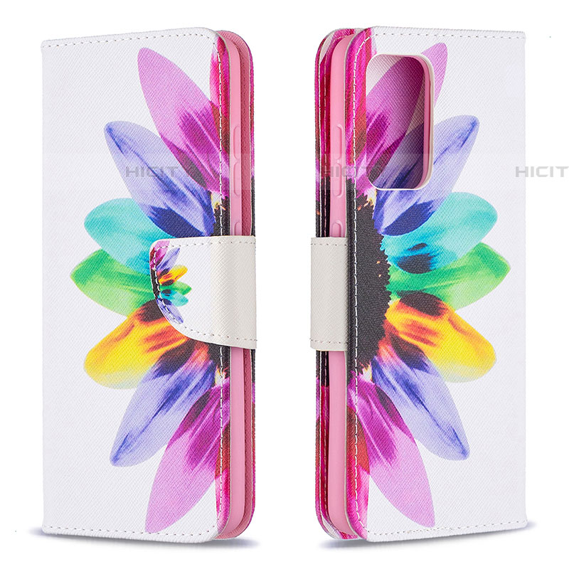 Handytasche Stand Schutzhülle Flip Leder Hülle Modisch Muster B01F für Samsung Galaxy A52 4G Plusfarbig