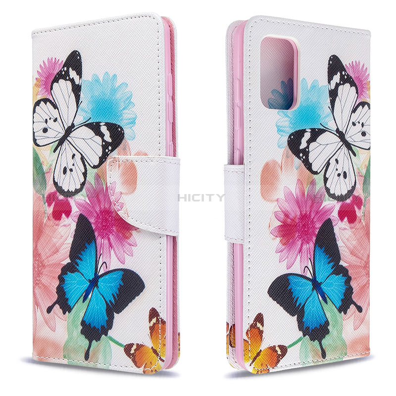 Handytasche Stand Schutzhülle Flip Leder Hülle Modisch Muster B01F für Samsung Galaxy A71 4G A715 groß