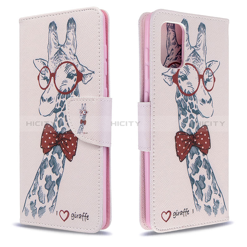 Handytasche Stand Schutzhülle Flip Leder Hülle Modisch Muster B01F für Samsung Galaxy A71 5G Rosa