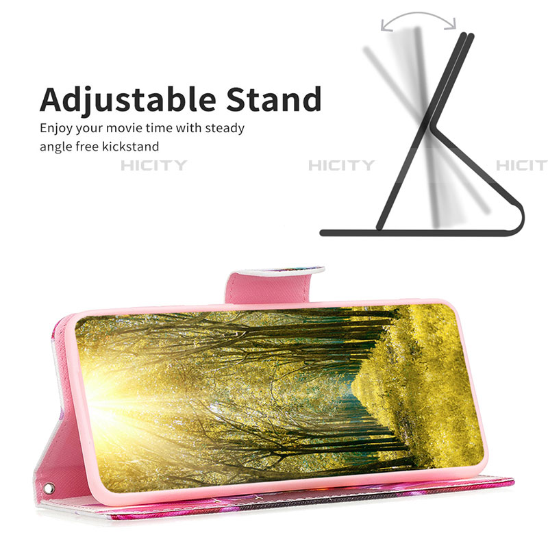 Handytasche Stand Schutzhülle Flip Leder Hülle Modisch Muster B01F für Samsung Galaxy F23 5G groß