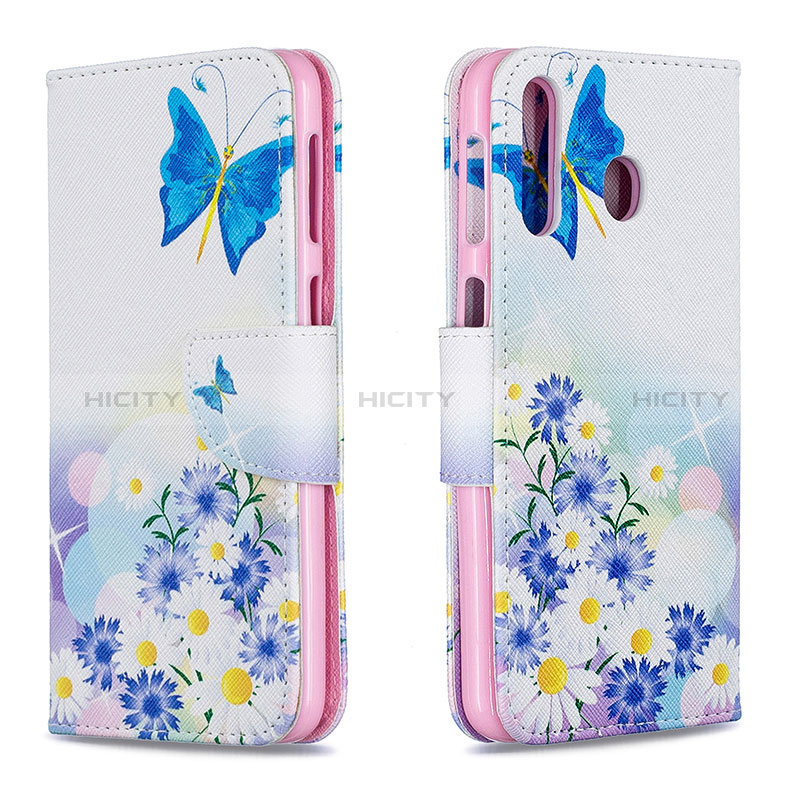 Handytasche Stand Schutzhülle Flip Leder Hülle Modisch Muster B01F für Samsung Galaxy M30