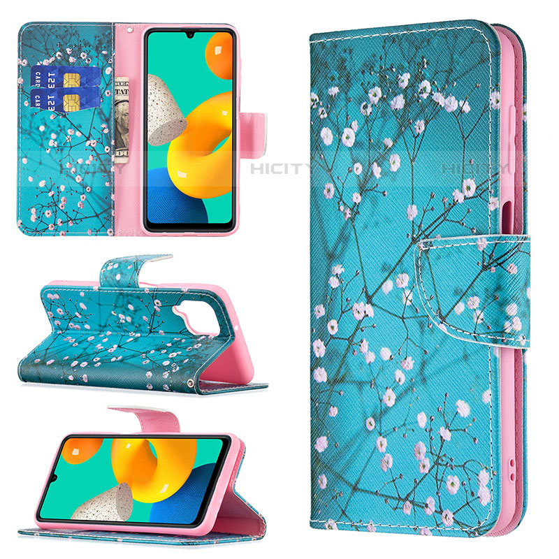 Handytasche Stand Schutzhülle Flip Leder Hülle Modisch Muster B01F für Samsung Galaxy M32 4G