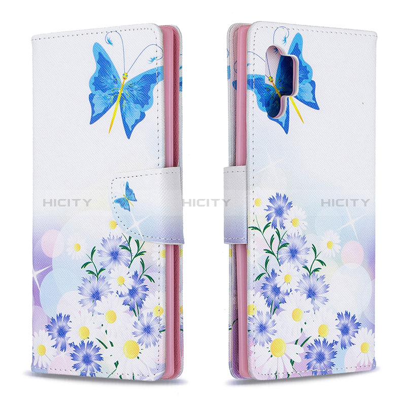 Handytasche Stand Schutzhülle Flip Leder Hülle Modisch Muster B01F für Samsung Galaxy Note 10 Plus 5G Blau