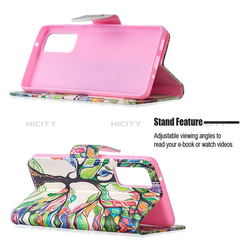 Handytasche Stand Schutzhülle Flip Leder Hülle Modisch Muster B01F für Samsung Galaxy S20 Lite 5G groß