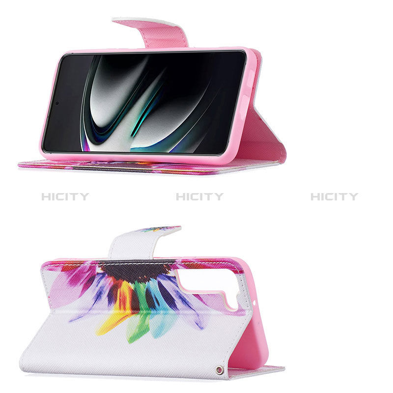 Handytasche Stand Schutzhülle Flip Leder Hülle Modisch Muster B01F für Samsung Galaxy S24 5G groß