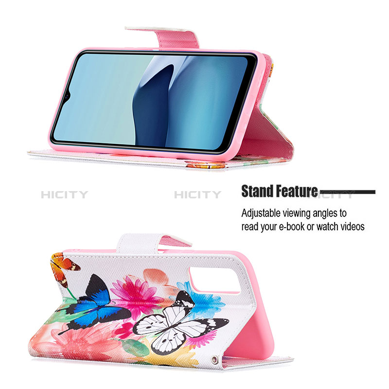 Handytasche Stand Schutzhülle Flip Leder Hülle Modisch Muster B01F für Vivo Y12G