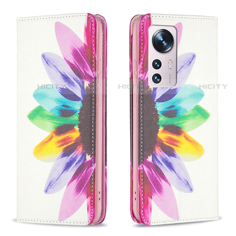 Handytasche Stand Schutzhülle Flip Leder Hülle Modisch Muster B01F für Xiaomi Mi 12 Pro 5G Pink