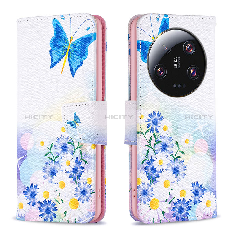 Handytasche Stand Schutzhülle Flip Leder Hülle Modisch Muster B01F für Xiaomi Mi 13 Ultra 5G groß