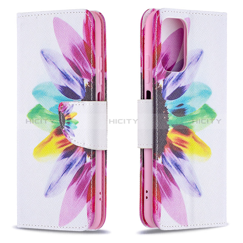 Handytasche Stand Schutzhülle Flip Leder Hülle Modisch Muster B01F für Xiaomi Redmi Note 10 4G groß